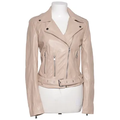 Bikerjacka (Beige) från Amisu Polyester, Polyuretan