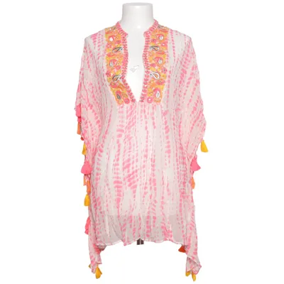 Kaftan (Rosa, Vit, Flerfärgad) från Miss June Viskos
