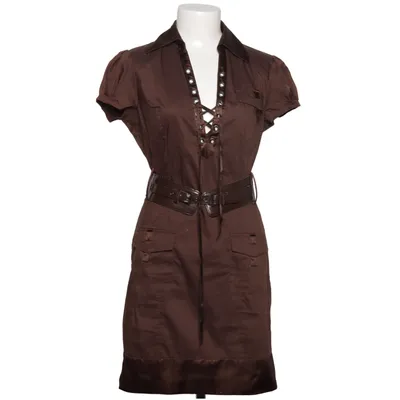 Skjortekjole (Brun) fra Xanaka Bomuld, Elastan, Polyester