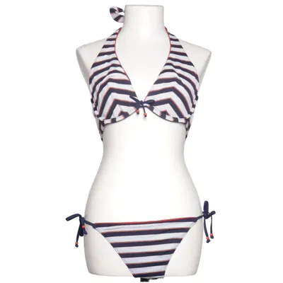 Bikini (Blå, Hvid, Rød) fra Darjeeling Elastan, Metallfiber, Polyamid