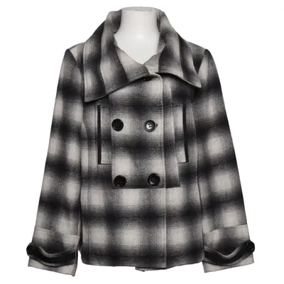 Coat (Gray, White) from Soho Polyester, Wool