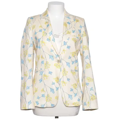 Blazer (Beige, Blue, Yellow) from United Colors of Benetton Acetate, Cotton, Elastane, Polyester