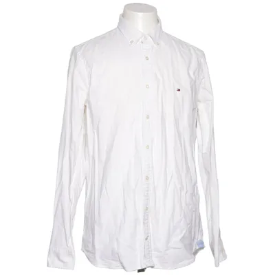 Buttondown-skjorta (Vit) från Tommy Hilfiger Bomull, Elastan