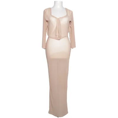 Maxikjole (Beige) fra PrettyLittleThing Elastan, Polyester