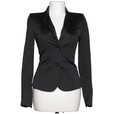 Blazer (Black) from Mango Moments Cotton, Elastane, Polyester