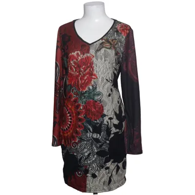 Jurk (Rood, Zwart, Meerkleurig) van 101 Idees Elastaan, Polyester