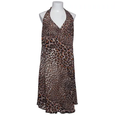 Halterneck-kjole (Brun, Sort, Beige) fra Couleurs D'Ailleurs