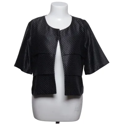 Blazer (Black, White) from Glam Polyester, Viscose