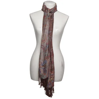 Scarf (Brown, Multicolored) from Pashmina Cashmere, Silk