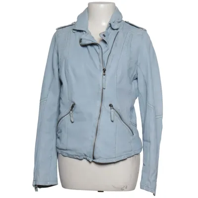 Biker jacket (Blue) from Oakwood Cotton, Leather, Polyester