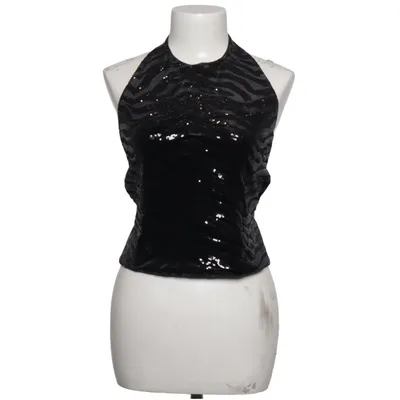 Halterneck top (Sort) fra Zara Elastan, Polyamid