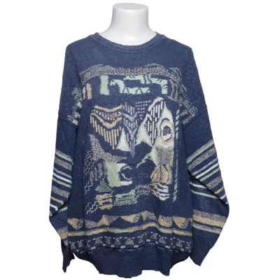 Sweater (Blue, Multicolored) from Monello Acrylic, Cotton