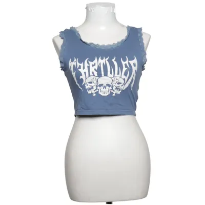 Crop top (Blå, Hvid) fra Shein