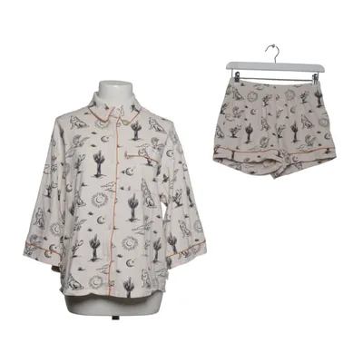 Pyjama (Weiß) von Chelsea Peers Elasthan, Bio-Baumwolle