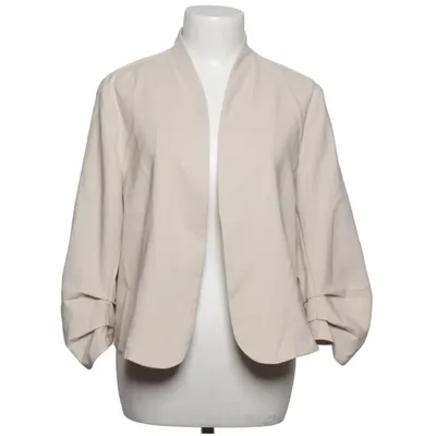 Jacket (Beige) from Allegra K Elastane, Polyester