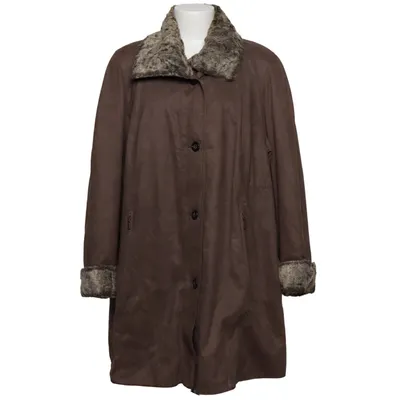 Shearlingjacka (Brun) från Perfect Wear Bomull, Modal, Polyester, Viskos