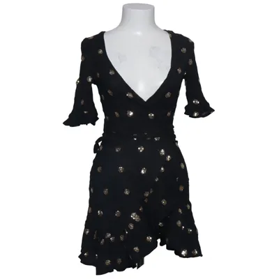 Wrap dress (Black, Gold) from Kilibbi Cotton, Polyester