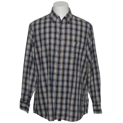 Flannel shirt (Blue, Multicolored) from Walbusch Silk, Wool