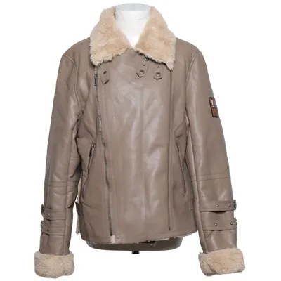 Shearling jacket (Beige) from Marikoo Polyester, Polyurethane