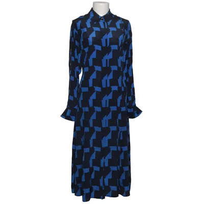 Skjortekjole (Blå, Sort) fra Paul Smith Polyester, Silke