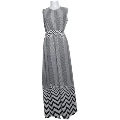 Maxikjole (Sort, Hvid) fra Allegra Polyester