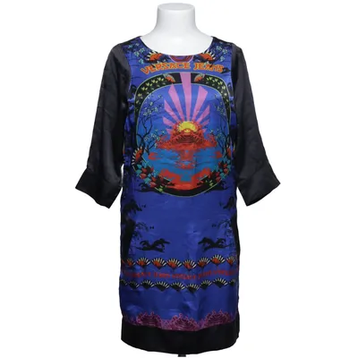 Dress (Blue, Black, Multicolored) from Versace Jeans Acetate, Cupro, Silk