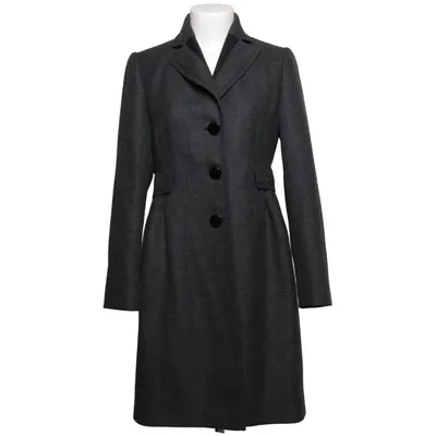 Frakke (Grå) fra Red Valentino Cupro, Viscose, Uld