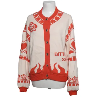 Strickjacke (Weiß, Rot) von Harper & Yve Baumwolle, Elasthan, Polyamid, Polyester, Wolle