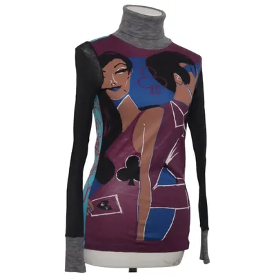 Top (Blue, Gray, Multicolored) from Custo Barcelona Cotton, Wool