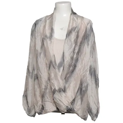 Blouse (Beige, Gris, Multicolore) de H Trend Soie, Viscose