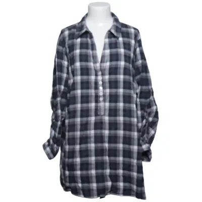 Flannel shirt (Blue, White, Gray) from Sheego