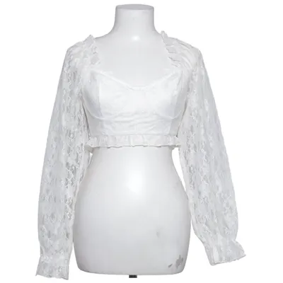 Crop top (Wit) van SBetro Elastaan, Polyester