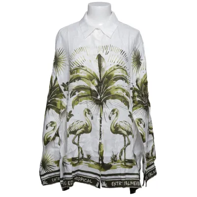 Skjorta (Vit, Grön) från H&M Edition Linne