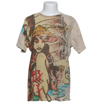 T-shirt (Beige, Flerfarvet) fra Ed Hardy Bomuld