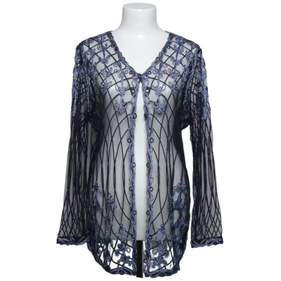 Cardigan (Blå, Sort) fra Mona Elastan, Polyester