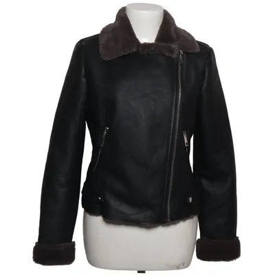 Shearling jacket (Black) from Mango Polyester, Polyurethane