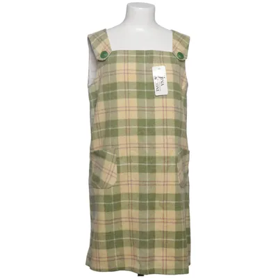 Dungaree dress (Green, Beige) from Gina Bacconi Wool