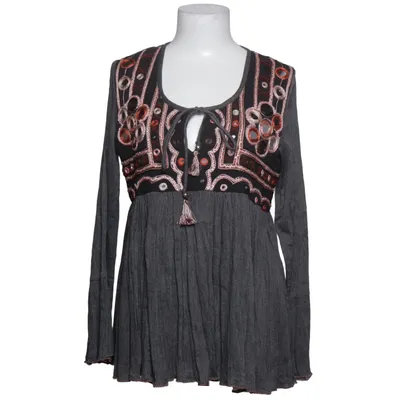 Blouse (Gray, Black, Multicolored) from Blue Pearl Cotton, Polyester, Viscose