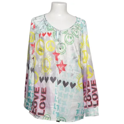 Blus (Vit, Flerfärgad) från Mandarin Polyester