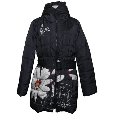 Winter coat (Black, Multicolored) from Desigual Acrylic, Polyester