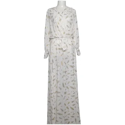 Robe portefeuille (Blanc, Or) de Miss Coton, Polyester