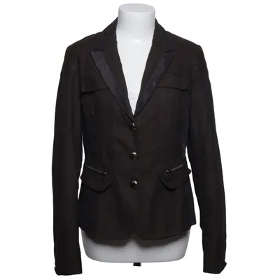 Blazer (Gris) de Crisca Fibre métallique, Polyester, Viscose