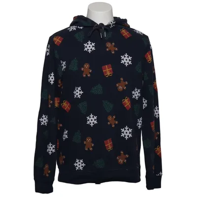 Huvtröja (Blå, Flerfärgad) från Livergy Bomull, Polyester