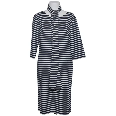 Kjole (Blå, Hvid) fra Laura di Sarpi Elastan, Polyester, Viscose