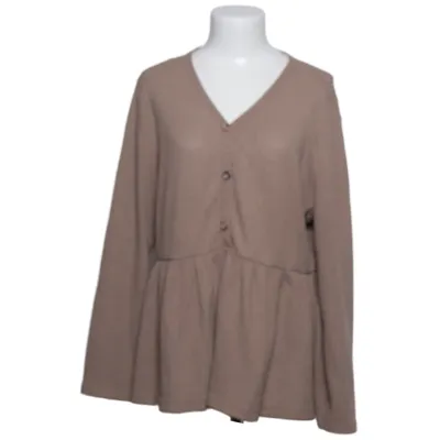 Henley shirt (Beige) from Shein Curve