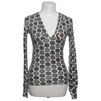 Wikkelblouse (Wit, Lila, Blauw) van Denny Rose Elastaan, Viscose