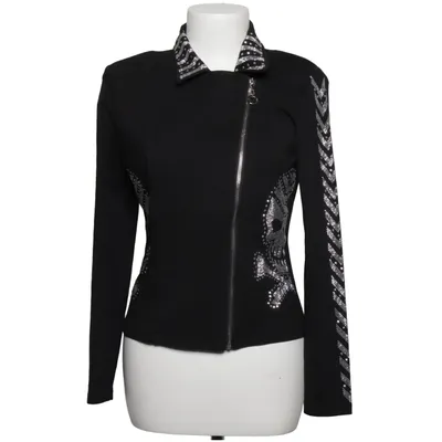 Biker jacket (Black) from GiorGia Cotton, Elastane, Polyester