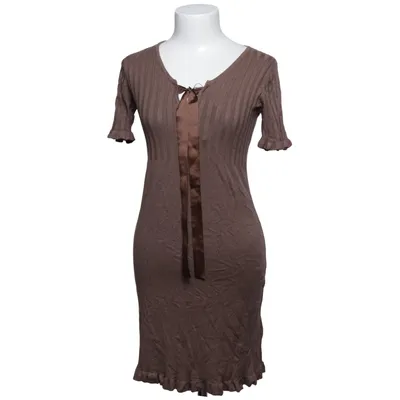 Dress (Brown) from Miss Swan Cotton, Viscose