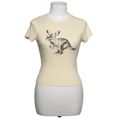 T-shirt (Geel) van Bershka Katoen, Elastaan