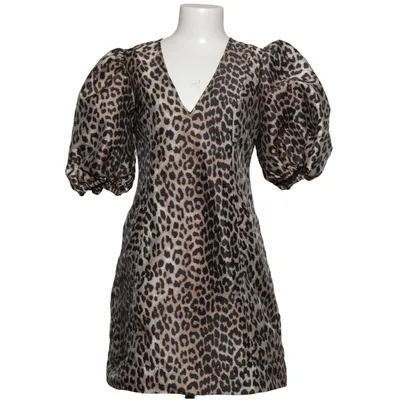 Dress (Brown, Black) from Ganni Polyamide, Polyester